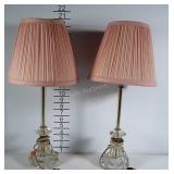 Set of bedside lamps. Lamps and shades good
