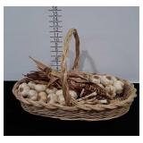 Basket with Home Decorating Artificial Indian Corn