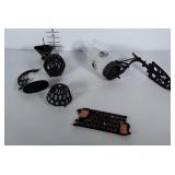 Home decor lot: light sconce with poly base and