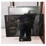Two flat screen monitors, Dell 27" non tested by