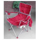 Red folding camping chair