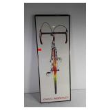 Framed poster by John D. Wimberley, 13 x 34