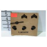 Naval military pins and tie bar.