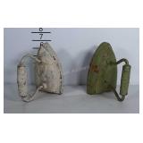 Painted Cast iron flat irons.