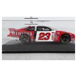 No Bull Winston 23 race car in display case.