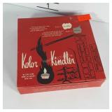 Color Kindler candles, lights the fire, then