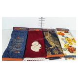 Seasonal fall hand towels, four