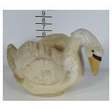 Concrete swan planter