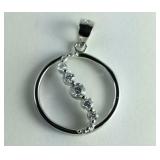 Sterling silver CZ pendant