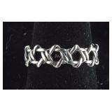 Size 8- Sterling silver braided ring