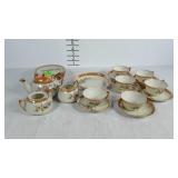 Tea set, made in Japan, 22 pieces, sugar is