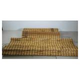 Bamboo Roman shades, two 22.5" and one 35"