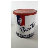 Vintage Bon Ton chip tin