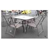 5 piece patio set with metal frame  code j i