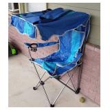 Arm quad folding chair, with shade cover