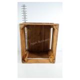 Rough wood slat crate.
