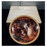 Collector Plate, Americana Cats with box