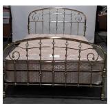 Brass Bed, Queen size, arched top head and