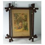 Adirondack frame with early print