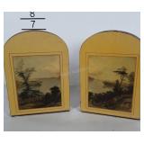 Older wooden bookends.