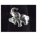 Size 7- Sterling silver elephant ring