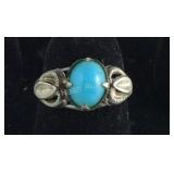 Size 5- Sterling silver and turquoise ring