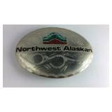 Inlaid northwestern Alaskan pipeline belt buckle