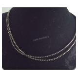 Sterling silver ladies watch chain 54in