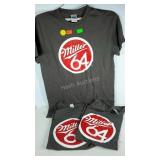 Advertising tee shirts, Miller 64, size M, L and