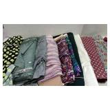 Large lot of fabric, 12 patterns, including