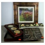 Wall art, love signs, weather station, floral