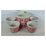 Popcorn service, ceramic