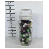 Glass Planters Peanuts canister / jar full of