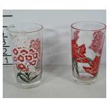 Vintage Flower glasses