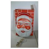 Vintage lighted Santa wall hanging, not tested,