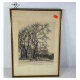 Notre Dame Cathedral print, signed and numbered