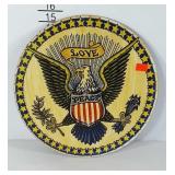 Pennsylvania Dutch hex sign with eagle motif, 16"