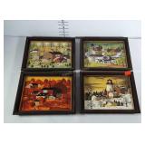 4 seasons prints in matching frames.