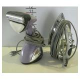 SHARK iron and SHARK clothes steamer, both