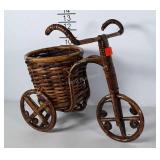Bicycle planter basket.