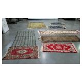 Rug collection.  Eight rugs total. Assorted