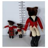 Vintage Fox Hunt plush fox toys. Largest one is