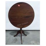 Tilt top Tea Table, pine tri footed pedestal