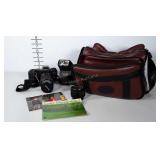 Cannon T50 camera with 2 lenses and a Vivitar