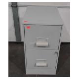 Two drawer filing cabinet, does have key
