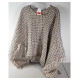 Knit poncho, needs neckline repaired