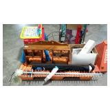 TV antenna,  toys, wall cubbie, electronics, etc.