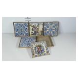 6 x 6 ceramic painted tiles, from Barcelina,