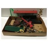 Train accessories- railroad crossing sign, speed