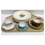 China- Spode plates plus misc cups and saucers